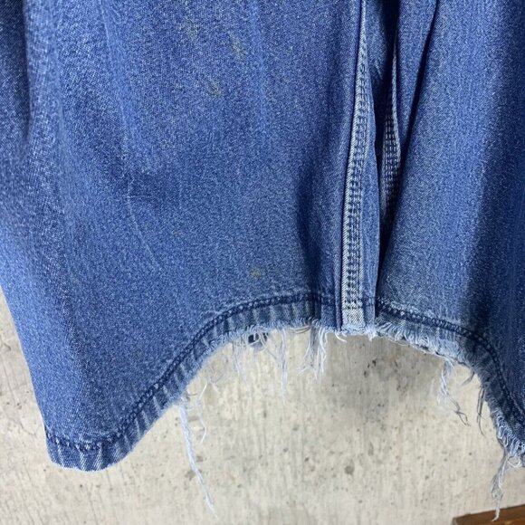 Key Imperial Size 40x26 Overalls Distressed Medium Wash Denim Adjustable Mens - Picture 7 of 11